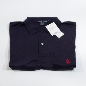 Nautica Mens Short Sleeve Polo in Navy